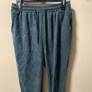 SHEIN elastic waist tight knit corduroy pants